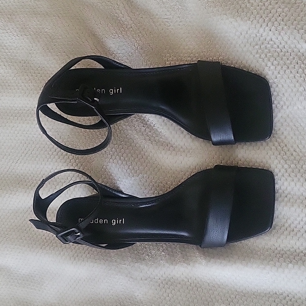 Black Open Toe Heels